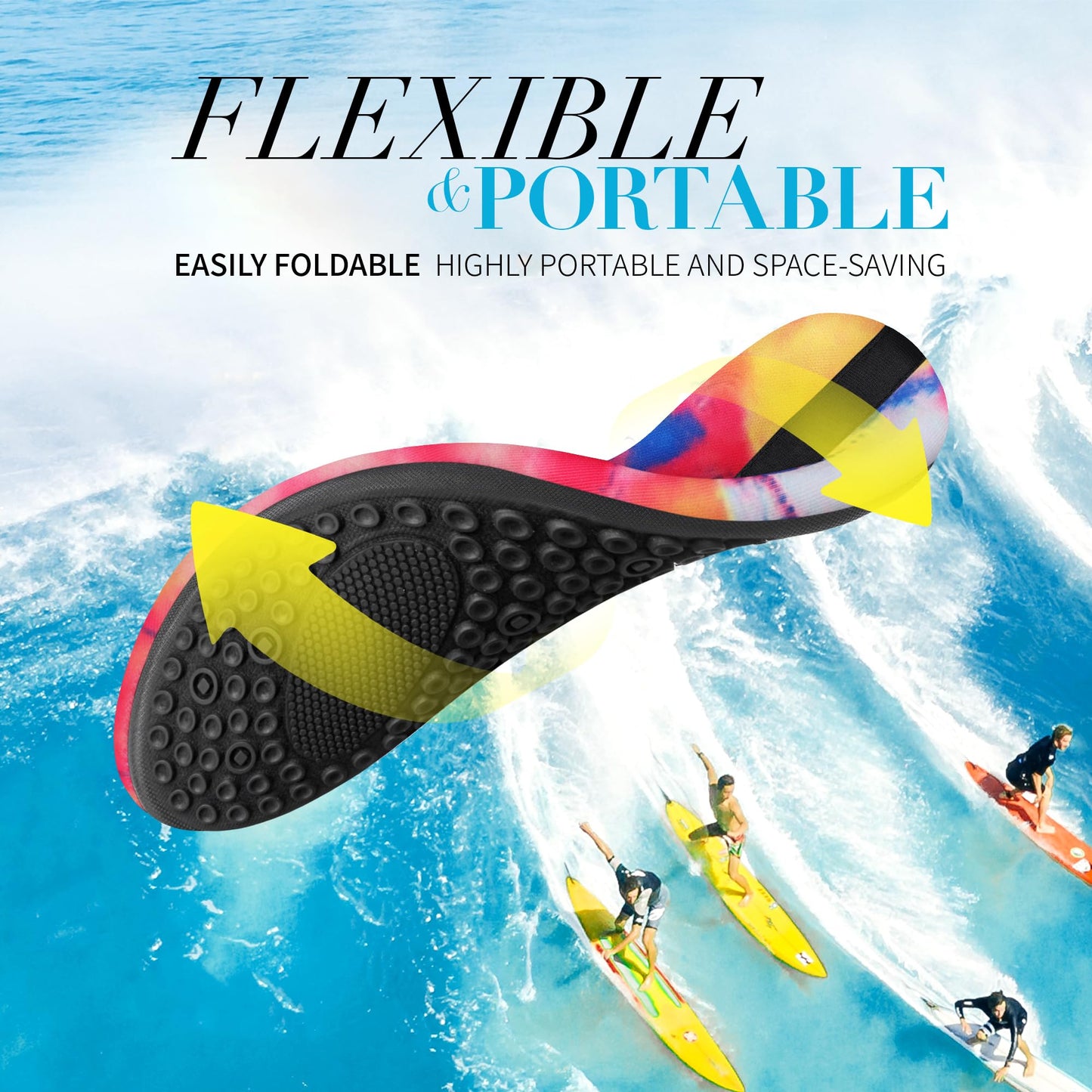 Homitem Water Shoes for Women Men Aqua Socks Swim Beach Pool River Slip-On Barefoot Quick-Dry Vacation Cruise Essentials Accessories for Yoga Kayak Sports