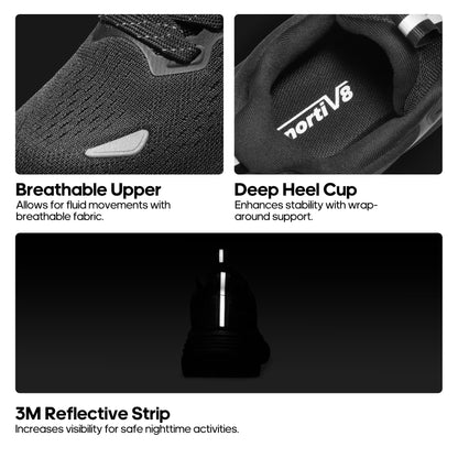 NORTIV 8 Women's Walking Shoes Cushion Comfortable ActiveBreeze Running Tennis Shoes Non-Slip Workout Gym Sports Athletic Breathable Fashion Sneakers