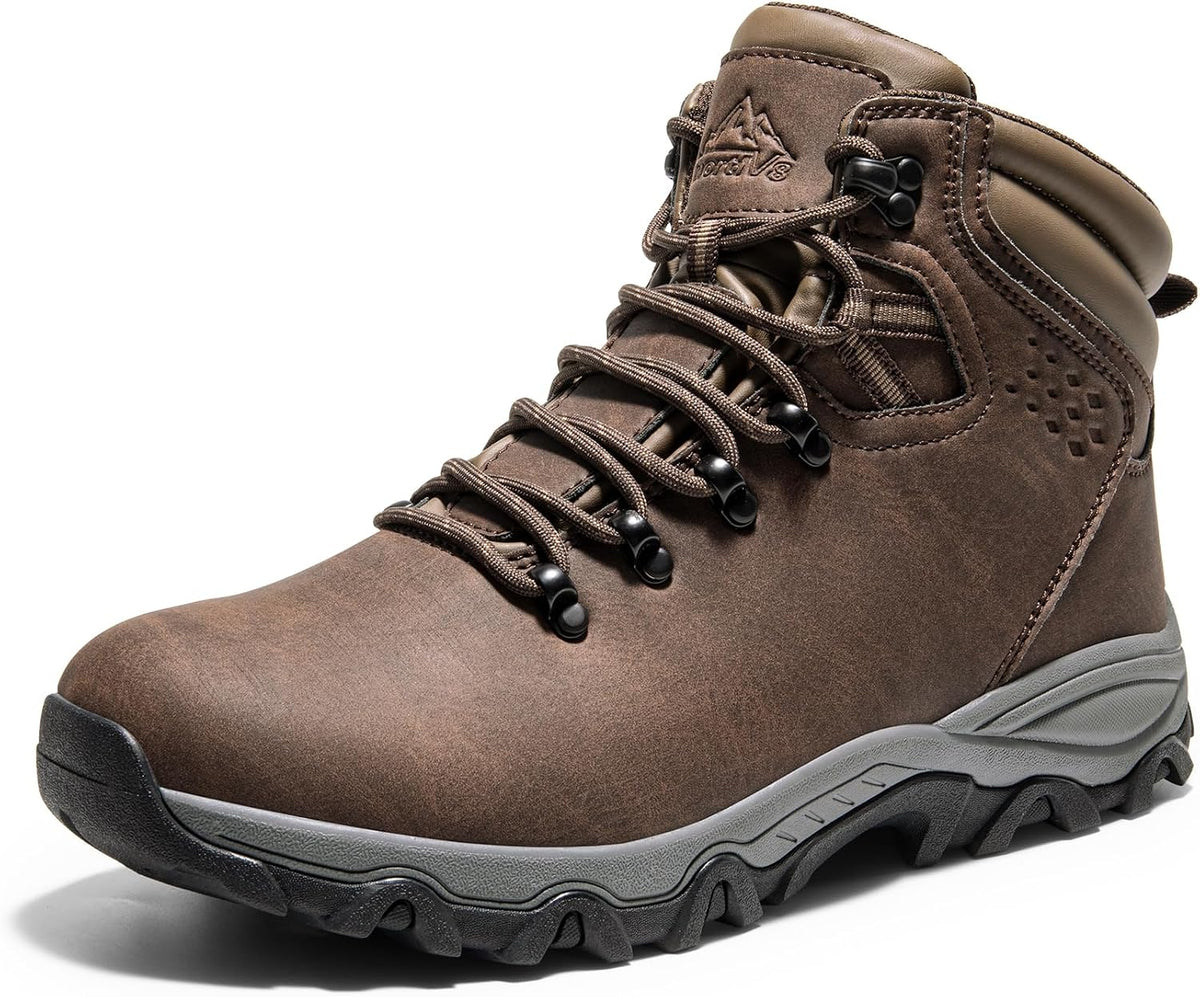 NORTIV 8 Men's Hiking Winter Insulated Snow Boots | Waterproof Mens Boots Hunting Winter Work Ankle Slip Resistant Daily Boots