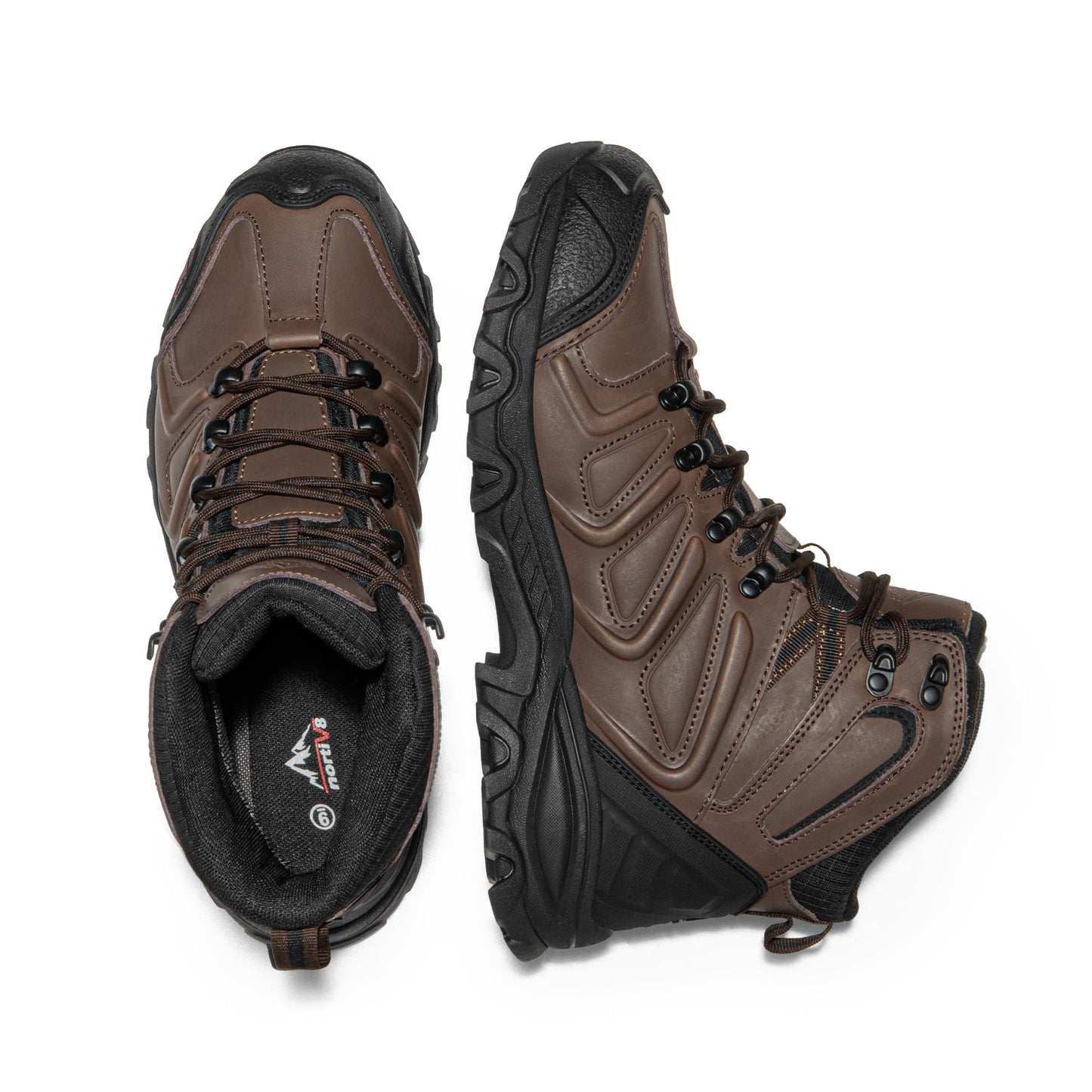 NORTIV 8 Men's Ankle High Waterproof Hiking Boots Outdoor Lightweight Shoes Trekking Trails Armadillo