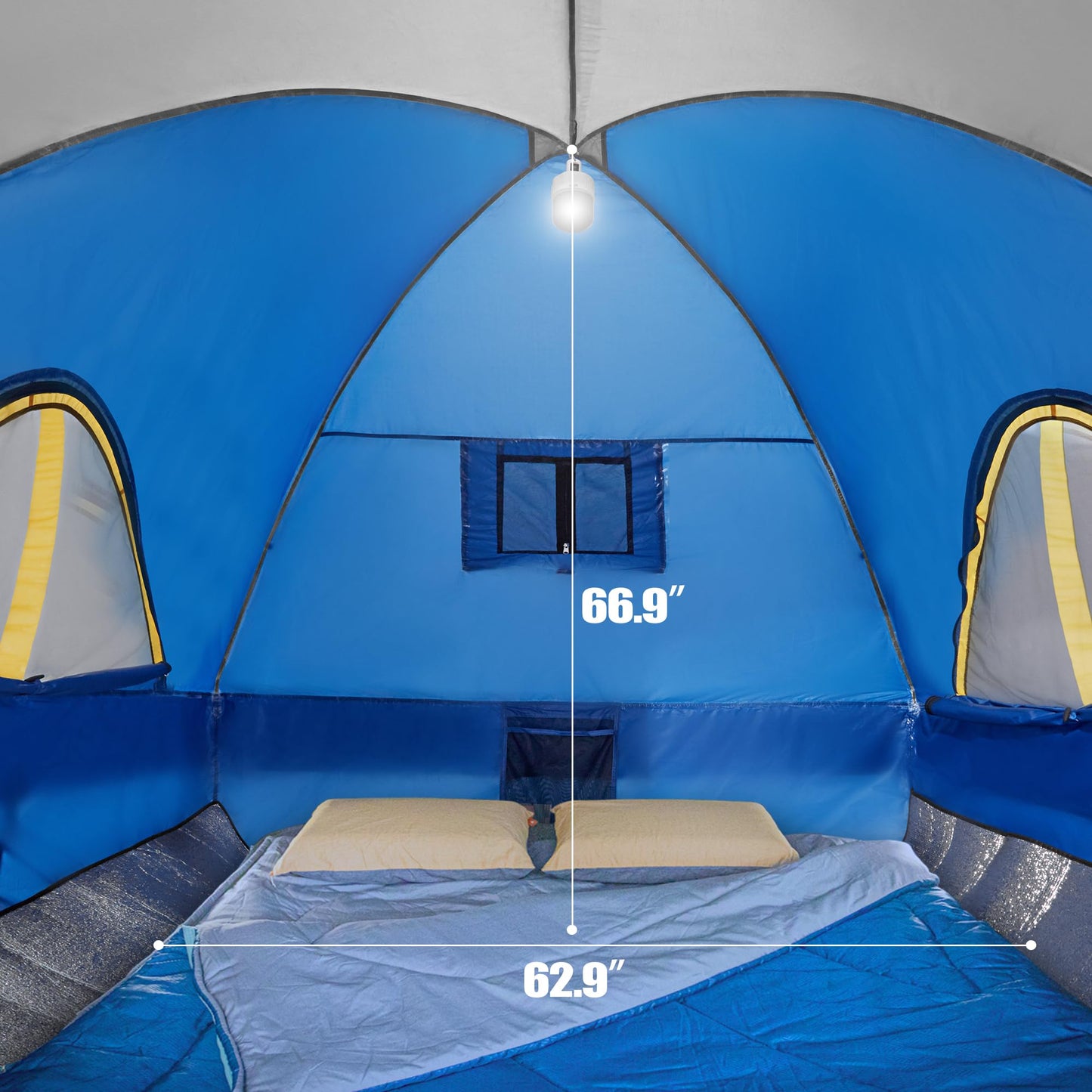 Pickup Truck Tent, Waterproof PU2000mm Double Layer for 6.5 FT Truck Bed, Portable Truck Bed Tent for Camping, Blue