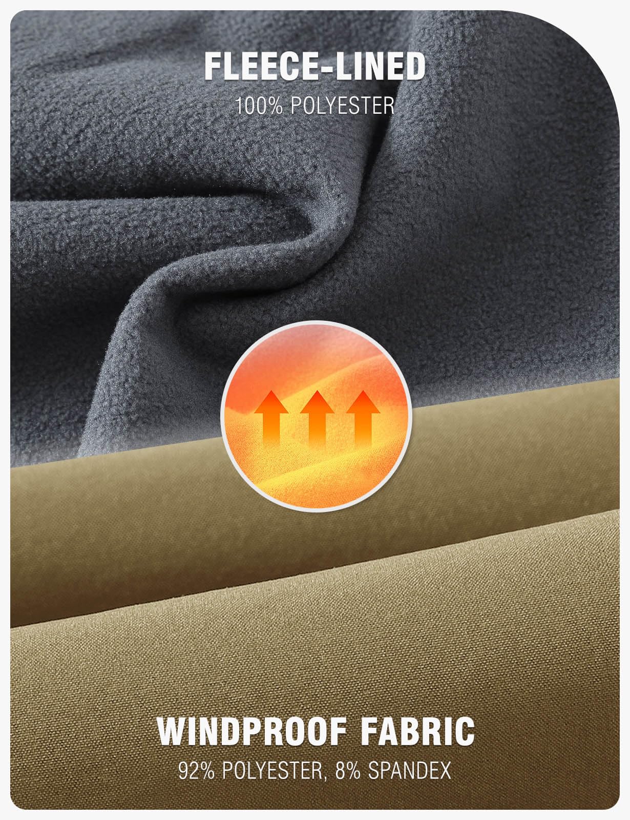 TBMPOY Men's Snow Ski Hiking Pants Waterproof Winter Fleece Lined Pants Camping Skiing Ice Fishing Pants with Belt