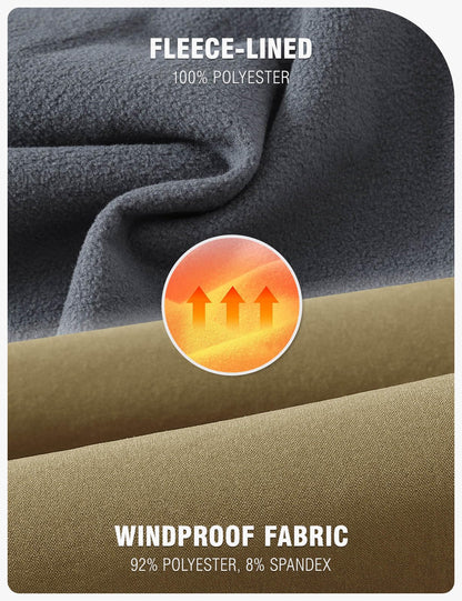 TBMPOY Men's Snow Ski Hiking Pants Waterproof Winter Fleece Lined Pants Camping Skiing Ice Fishing Pants with Belt