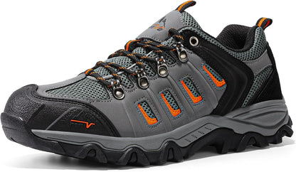 NORTIV 8 Men's Waterproof Hiking Shoes Leather | Low-Top Hiking Shoes for Outdoor Trailing Trekking Camping Walking