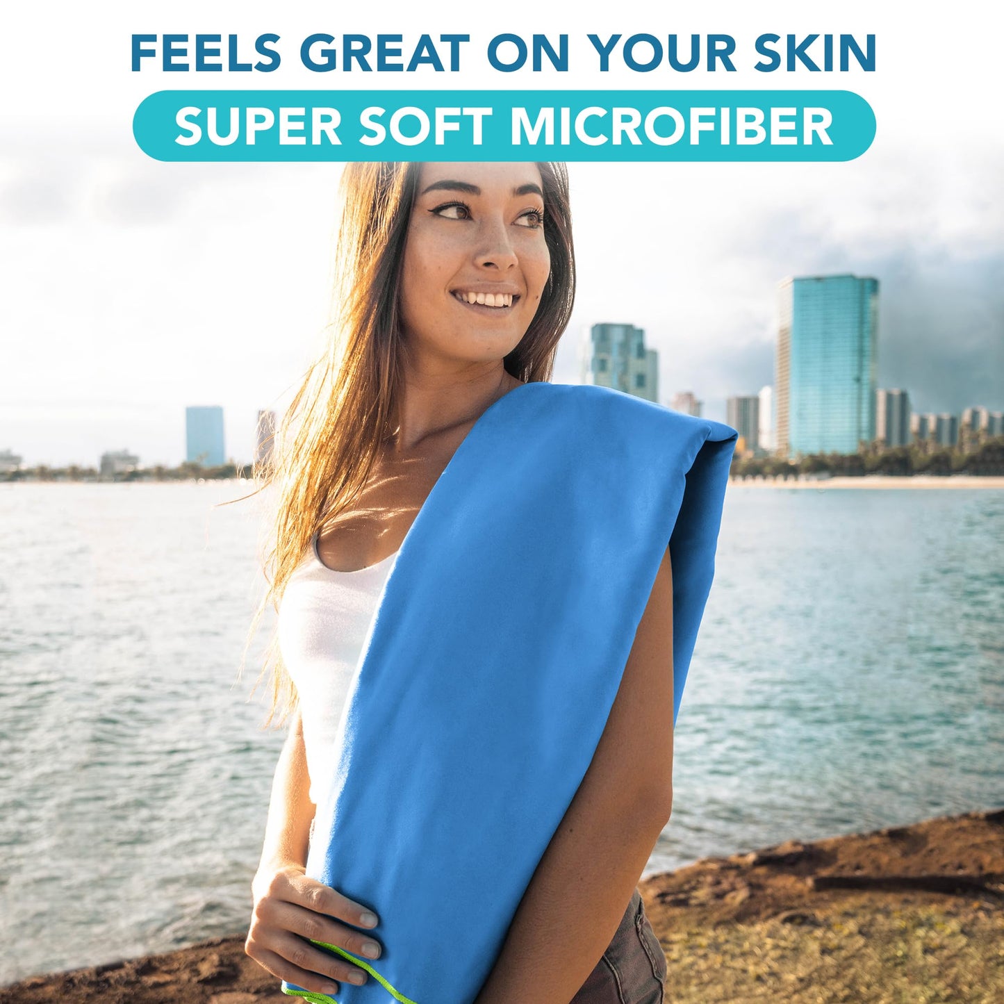 Youphoria Microfiber Travel Towel Fast Drying Lightweight - Quick Dry Towel for Camping, Beach, Backpacking, Hiking & Sport