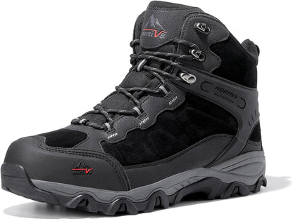 NORTIV 8 Men's Waterproof Lightweight Hiking Boots | Mid Top Suede Hiking Boots for Outdoor Trekking, Camping and Mountaineering Paladin