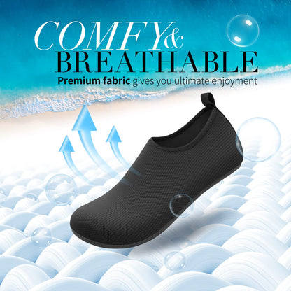 Homitem Water Shoes for Women Men Aqua Socks Swim Beach Pool River Slip-On Barefoot Quick-Dry Vacation Cruise Essentials Accessories for Yoga Kayak Sports