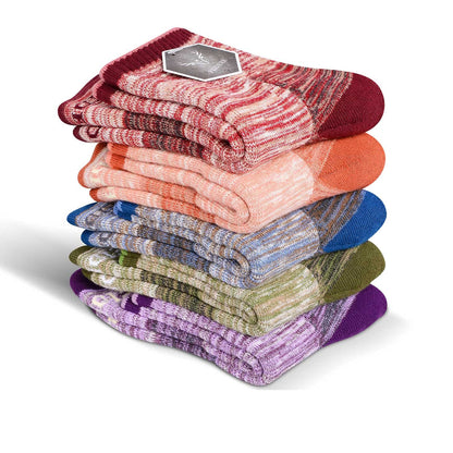 FEIDEER Women's Hiking Walking Socks, Multi-pack Outdoor Recreation Socks Wicking Cushion Crew Socks