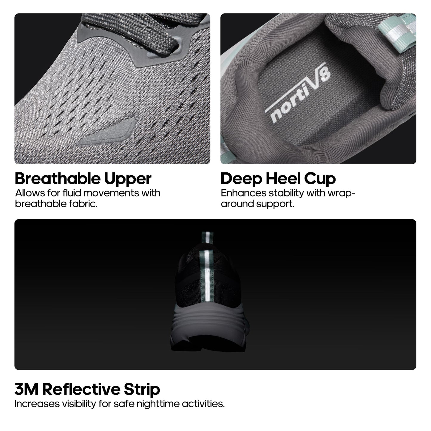 NORTIV 8 Women's Walking Shoes Cushion Comfortable ActiveBreeze Running Tennis Shoes Non-Slip Workout Gym Sports Athletic Breathable Fashion Sneakers