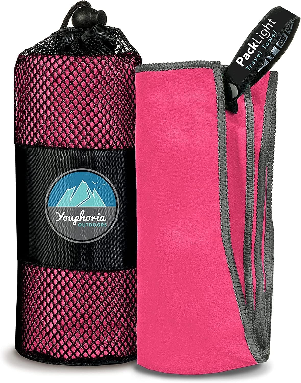 Youphoria Microfiber Travel Towel Fast Drying Lightweight - Quick Dry Towel for Camping, Beach, Backpacking, Hiking & Sport