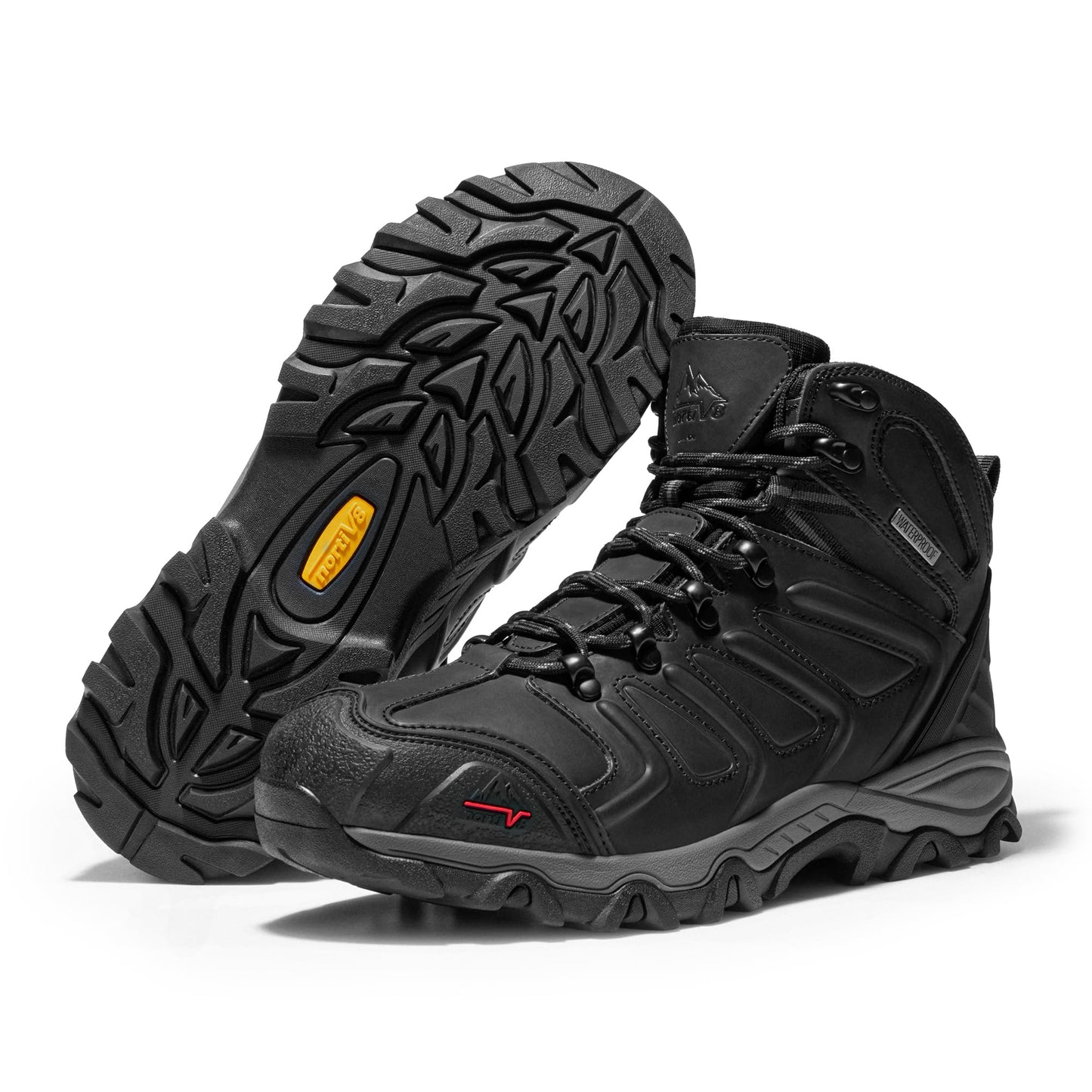 NORTIV 8 Men's Ankle High Waterproof Hiking Boots Outdoor Lightweight Shoes Trekking Trails Armadillo