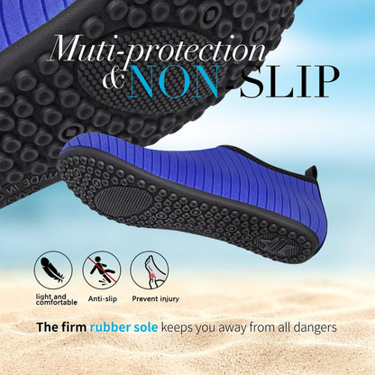 Homitem Water Shoes for Women Men Aqua Socks Swim Beach Pool River Slip-On Barefoot Quick-Dry Vacation Cruise Essentials Accessories for Yoga Kayak Sports