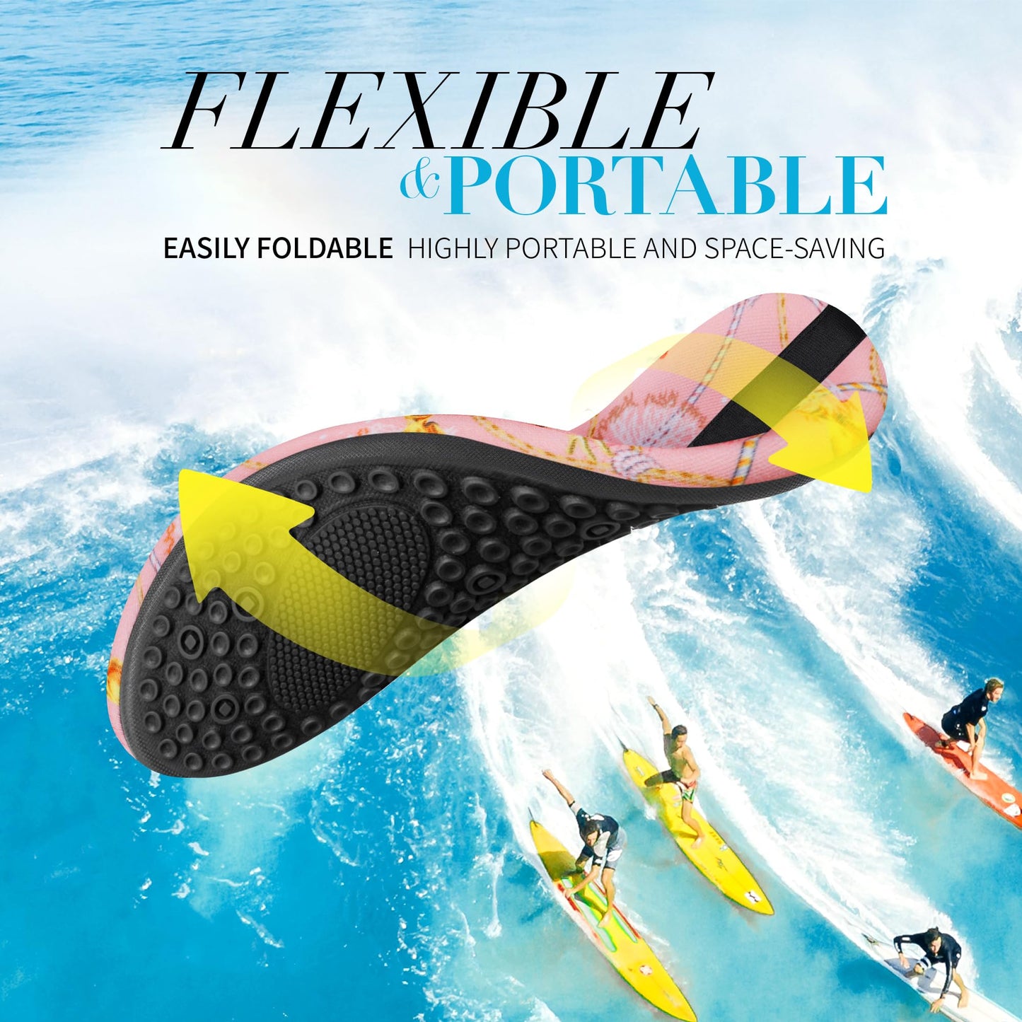 Homitem Water Shoes for Women Men Aqua Socks Swim Beach Pool River Slip-On Barefoot Quick-Dry Vacation Cruise Essentials Accessories for Yoga Kayak Sports