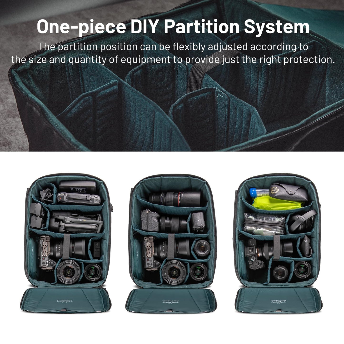 PGYTECH OneMo Lite Camera Backpack 22L for DJI, Sony, Canon, Nikon, OSMO Action/Pocket, DSLR/SLR Mirrorless, Camera Tripod Photographer Bag Gift, Black