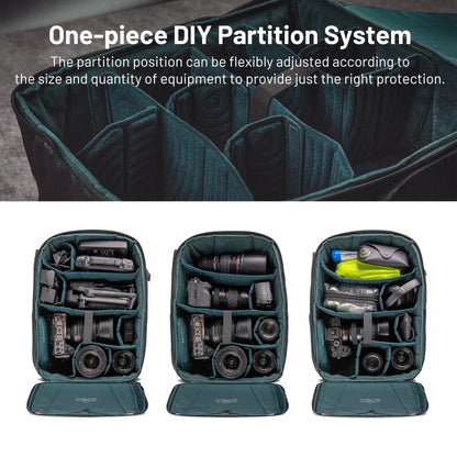 PGYTECH OneMo Lite Camera Backpack 22L for DJI, Sony, Canon, Nikon, OSMO Action/Pocket, DSLR/SLR Mirrorless, Camera Tripod Photographer Bag Gift, Black