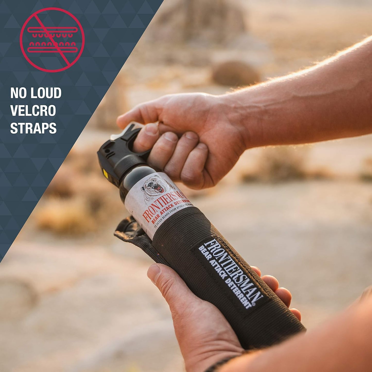 SABRE Frontiersman 9.2 fl oz. Bear Spray, Maximum Strength 2.0% Major Capsaicinoids, Powerful 35 ft. Range Bear Deterrent, Outdoor Camping & Hiking Protection, Quick Draw Holster & Multipack Options