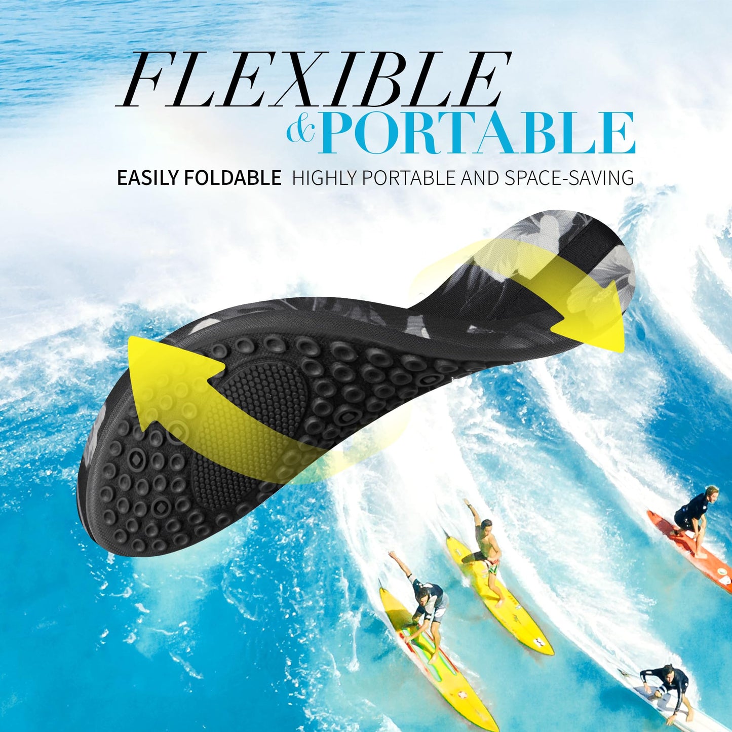 Homitem Water Shoes for Women Men Aqua Socks Swim Beach Pool River Slip-On Barefoot Quick-Dry Vacation Cruise Essentials Accessories for Yoga Kayak Sports