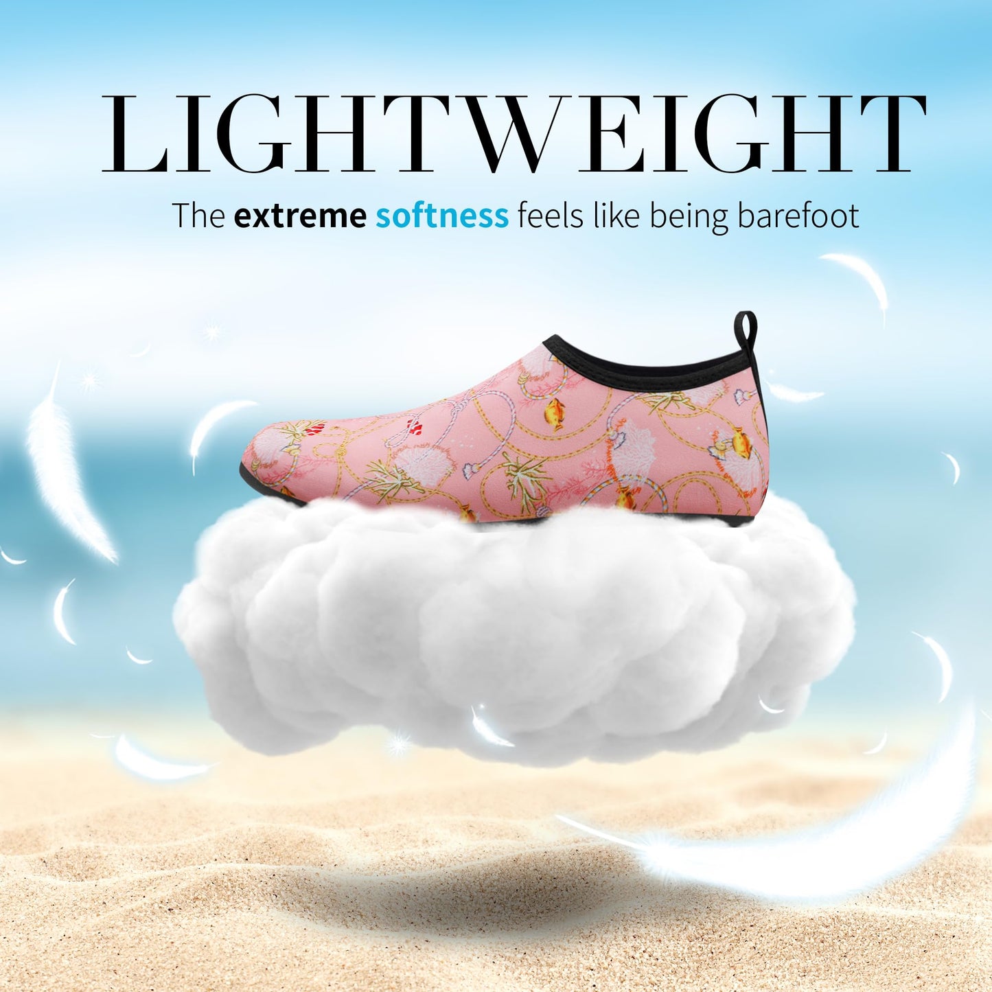 Homitem Water Shoes for Women Men Aqua Socks Swim Beach Pool River Slip-On Barefoot Quick-Dry Vacation Cruise Essentials Accessories for Yoga Kayak Sports