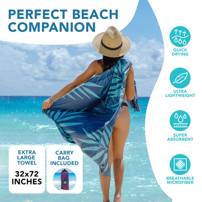 Youphoria Microfiber Travel Towel Fast Drying Lightweight - Quick Dry Towel for Camping, Beach, Backpacking, Hiking & Sport