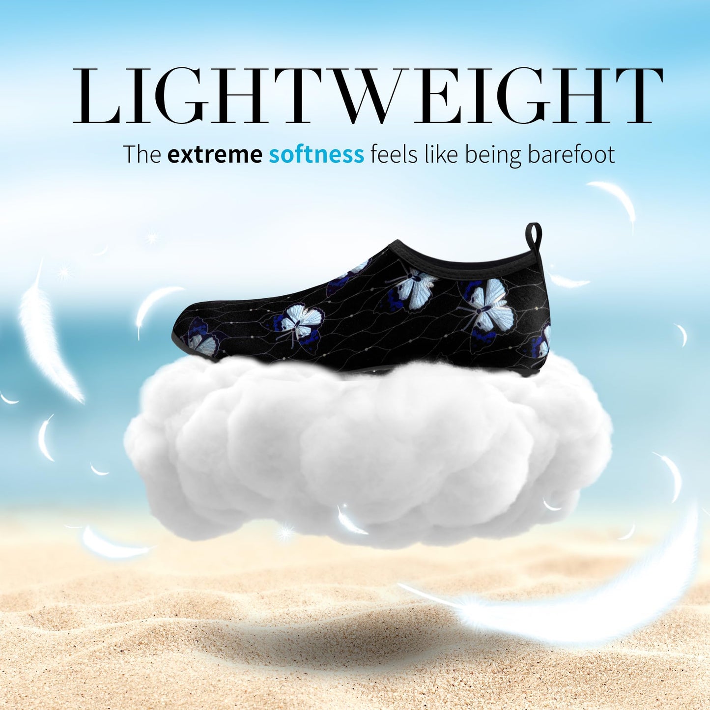 Homitem Water Shoes for Women Men Aqua Socks Swim Beach Pool River Slip-On Barefoot Quick-Dry Vacation Cruise Essentials Accessories for Yoga Kayak Sports