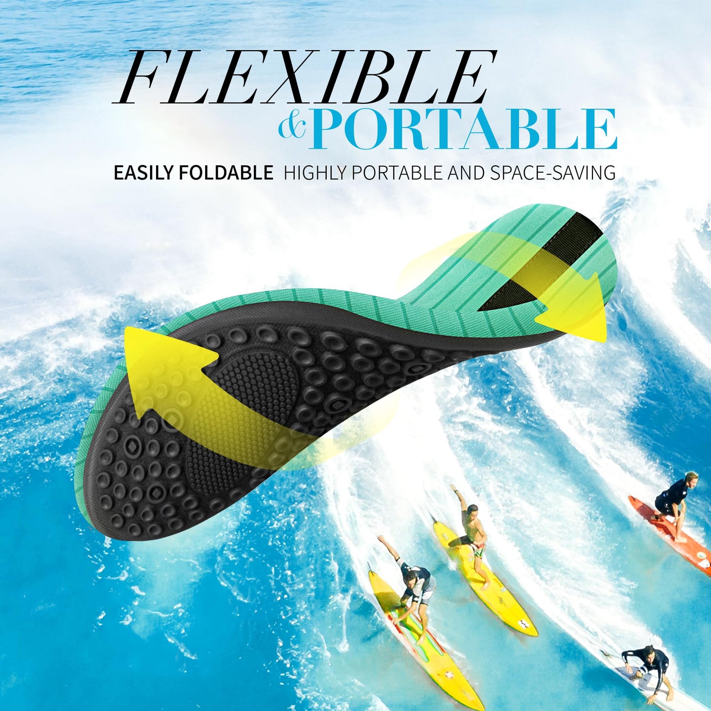 Homitem Water Shoes for Women Men Aqua Socks Swim Beach Pool River Slip-On Barefoot Quick-Dry Vacation Cruise Essentials Accessories for Yoga Kayak Sports