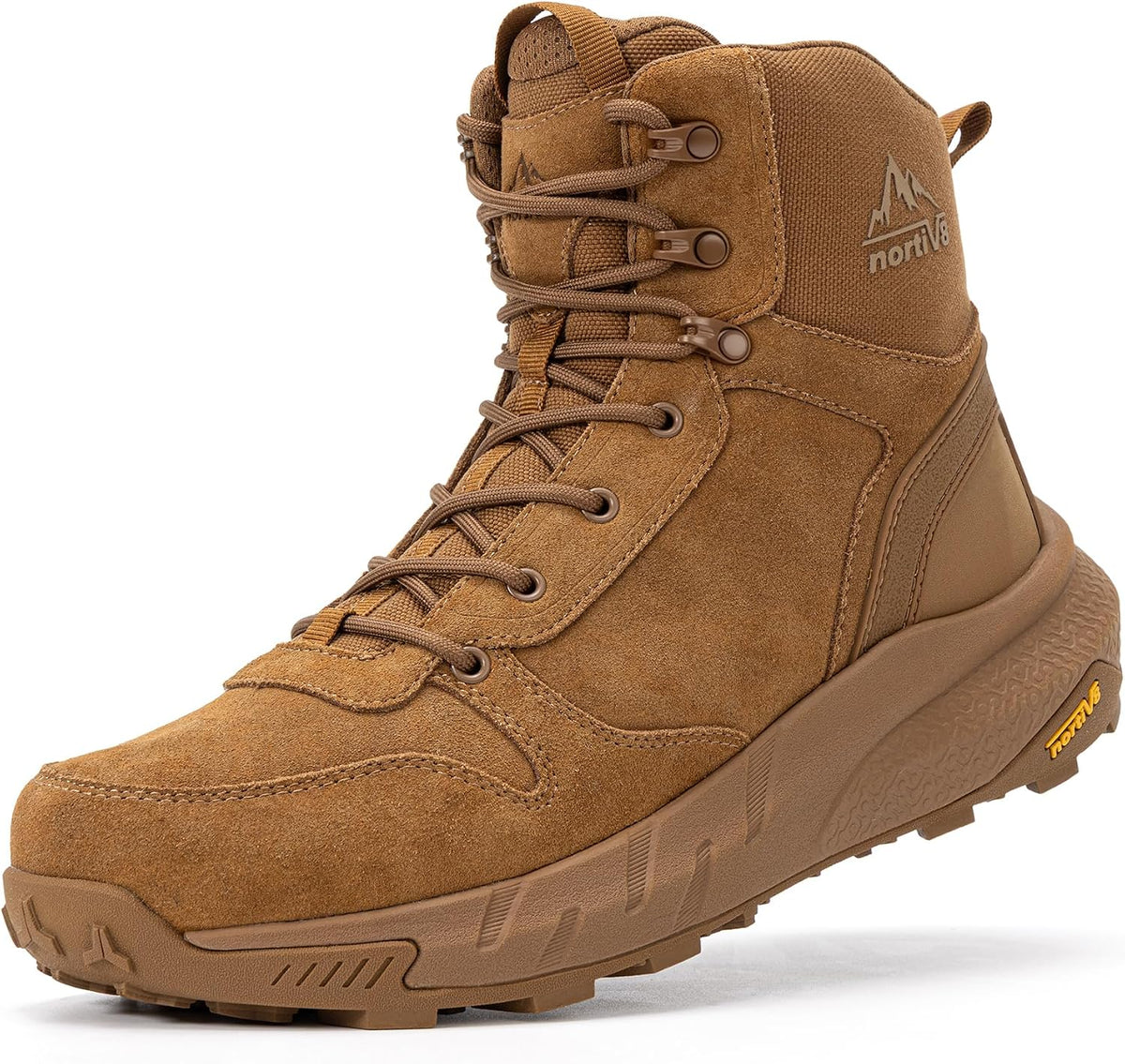 NORTIV 8 Men's Military Tactical Boot Zipper Lightweight | Comfortable for Work All Day Motorcycle Combat Hiking Boots Metrostrike(8-9 Inches)