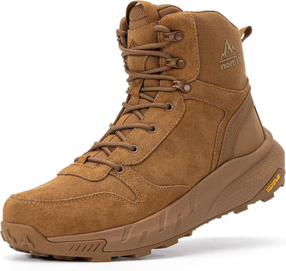 NORTIV 8 Men's Military Tactical Boot Zipper Lightweight | Comfortable for Work All Day Motorcycle Combat Hiking Boots Metrostrike(8-9 Inches)
