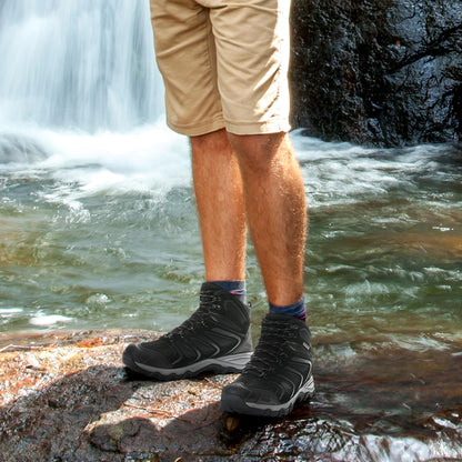NORTIV 8 Men's Ankle High Waterproof Hiking Boots Outdoor Lightweight Shoes Trekking Trails Armadillo
