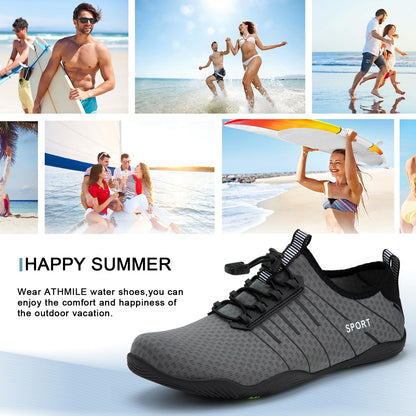 ATHMILE Water Shoes for Men Women River Shoes Adult Swim Beach Lake Pool Aqua Socks Barefoot Quick Dry for Hiking Surfing Kayaking Size