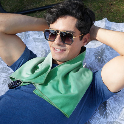 Rainleaf Microfiber Towel Perfect Travel & Gym & Camping Towel. Quick Dry - Super Absorbent - Ultra Compact - Lightweight. Suitable for Trip, Beach, Shower, Backpacking, Pool