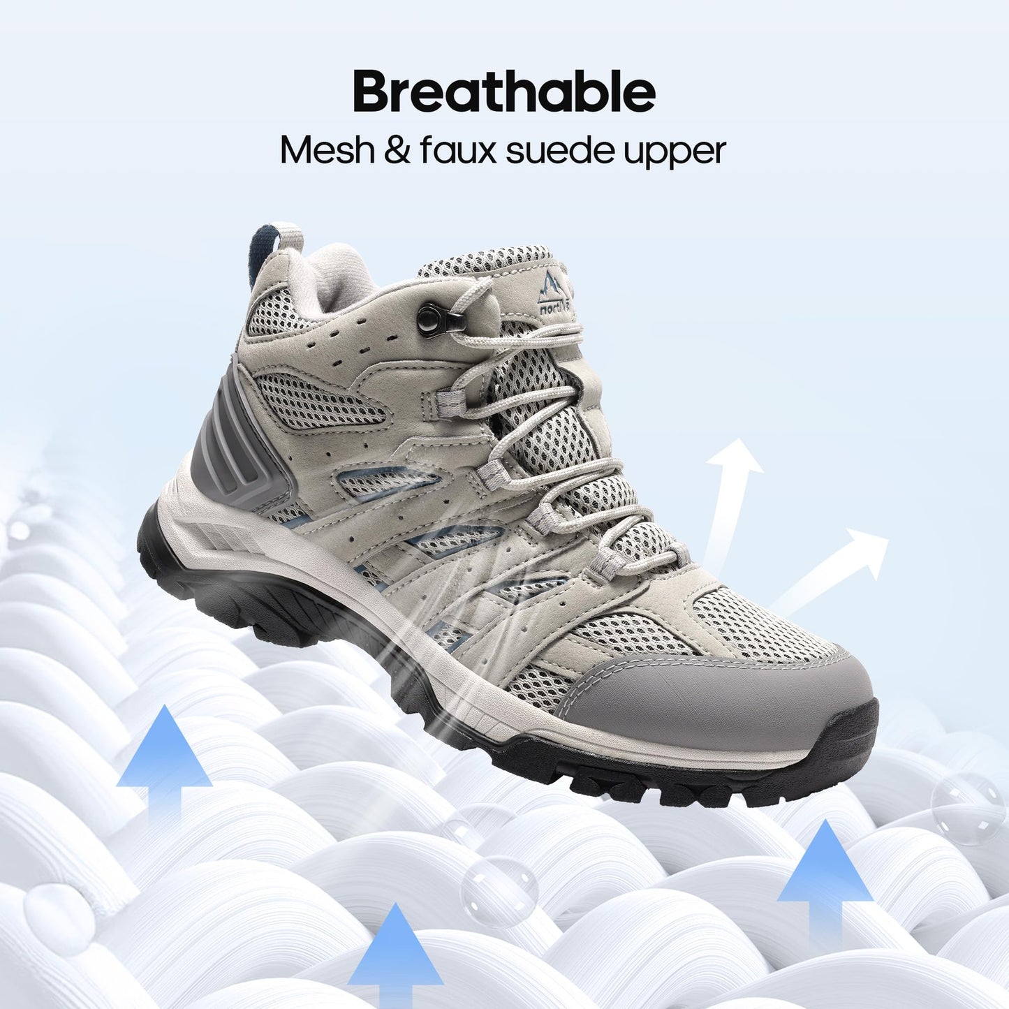 NORTIV 8 Women's Waterproof Hiking Boots Outdoor Trekking Mid Backpacking Mountaineering lightweight boots