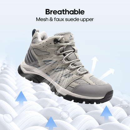 NORTIV 8 Women's Waterproof Hiking Boots Outdoor Trekking Mid Backpacking Mountaineering lightweight boots