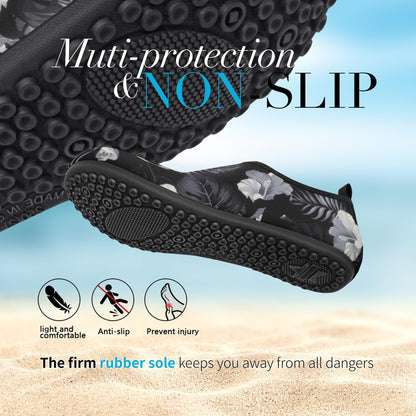 Homitem Water Shoes for Women Men Aqua Socks Swim Beach Pool River Slip-On Barefoot Quick-Dry Vacation Cruise Essentials Accessories for Yoga Kayak Sports