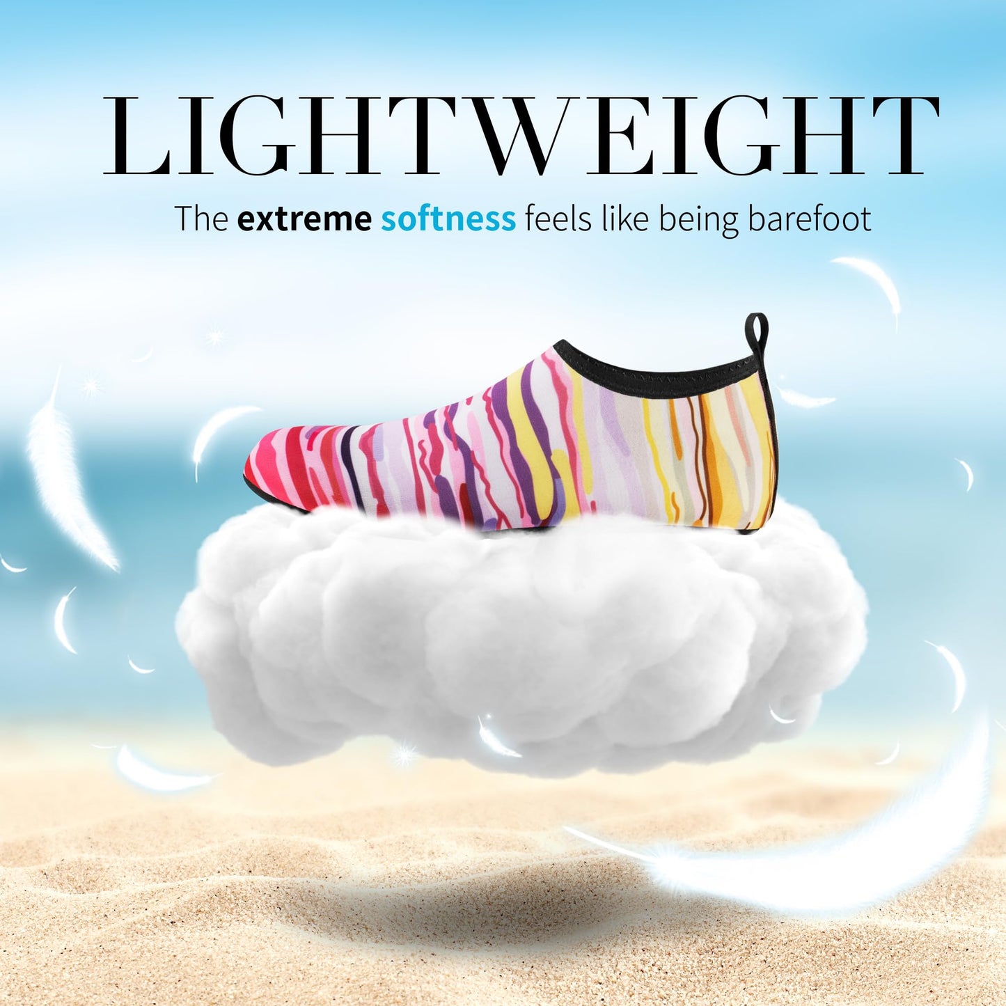 Homitem Water Shoes for Women Men Aqua Socks Swim Beach Pool River Slip-On Barefoot Quick-Dry Vacation Cruise Essentials Accessories for Yoga Kayak Sports