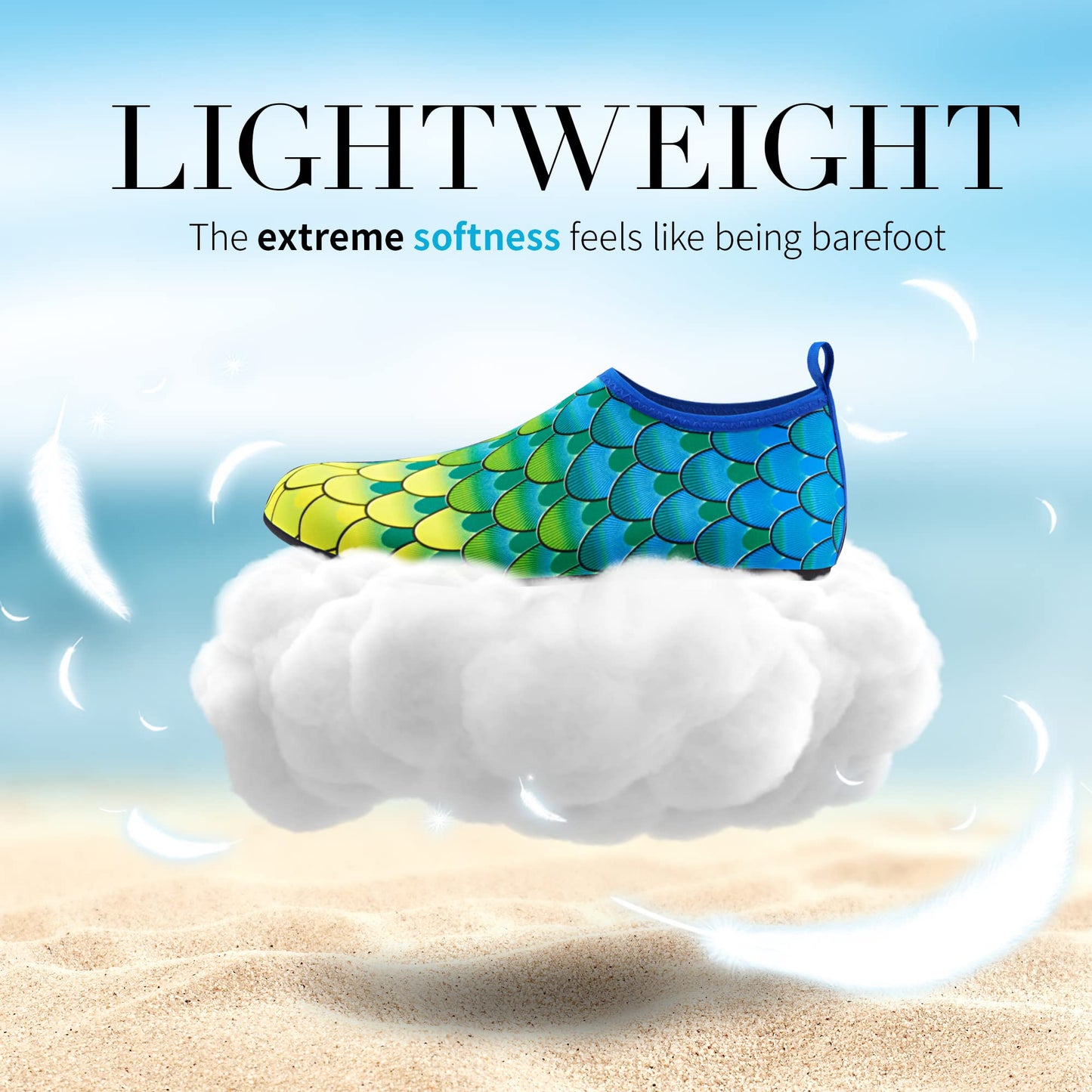 Homitem Water Shoes for Women Men Aqua Socks Swim Beach Pool River Slip-On Barefoot Quick-Dry Vacation Cruise Essentials Accessories for Yoga Kayak Sports