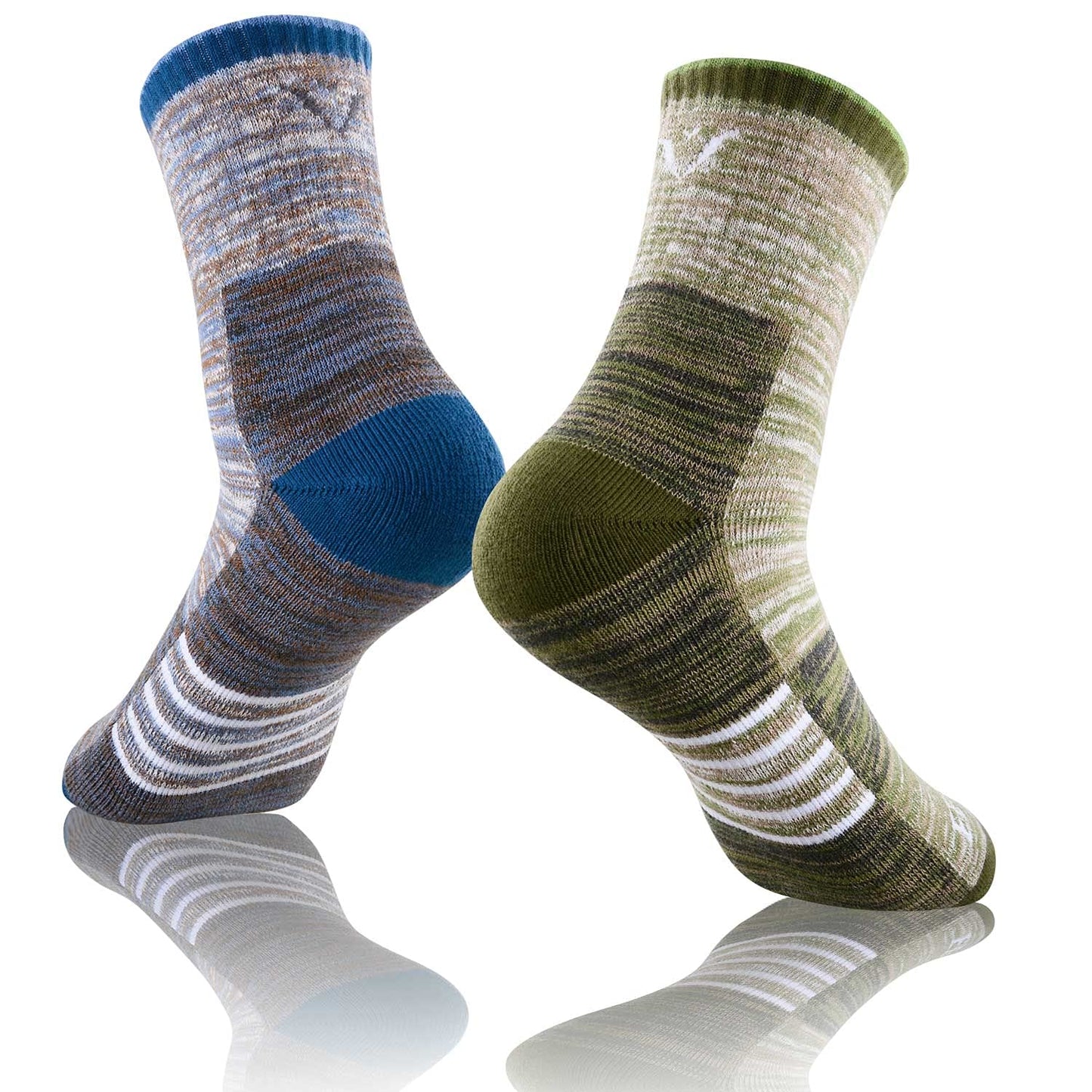 FEIDEER Women's Hiking Walking Socks, Multi-pack Outdoor Recreation Socks Wicking Cushion Crew Socks