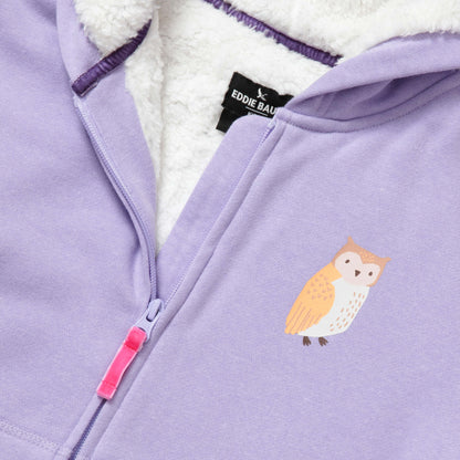 Eddie Bauer Girls Camp Fleece Faux Shearling-Lined Hoodie alternate view 5