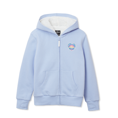 Eddie Bauer Girls Camp Fleece Faux Shearling-Lined Hoodie product image