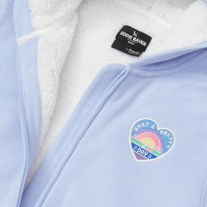 Eddie Bauer Girls Camp Fleece Faux Shearling-Lined Hoodie alternate view 2