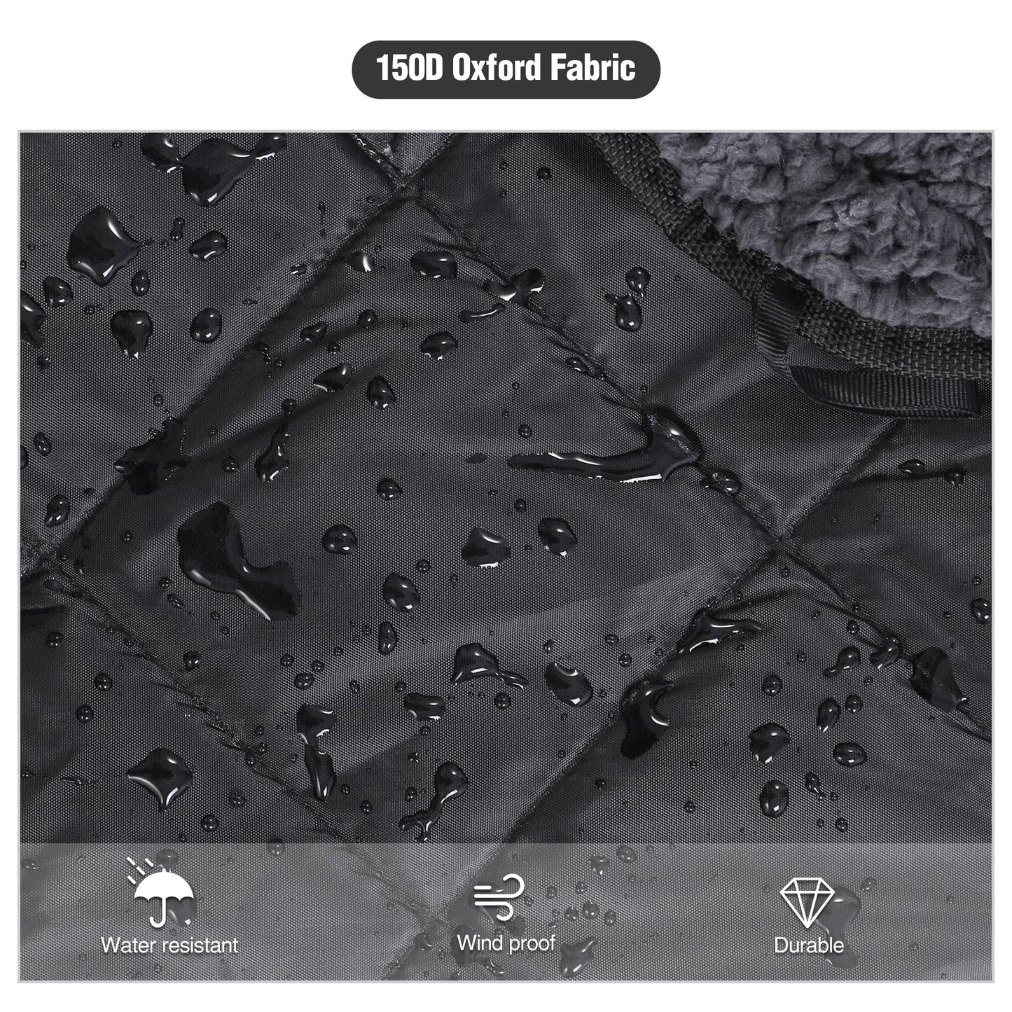 REDCAMP Large Camping Blanket with Sherpa Lining, Cold Weather Warm Outdoor Blanket Windproof for Camping Stadium, Machine Washable 59"x 79"