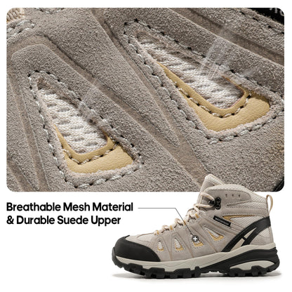 NORTIV 8 Women's Waterproof Hiking Boots Outdoor Trekking Camping Trail Hiking Boots