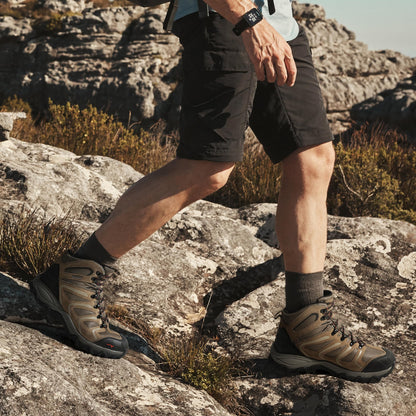 NORTIV 8 Men's Ankle High Waterproof Hiking Boots Outdoor Lightweight Shoes Trekking Trails Armadillo