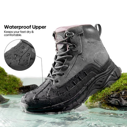 NORTIV 8 Women's Waterproof Hiking Boots Outdoor Trekking Camping Trail Hiking Boots