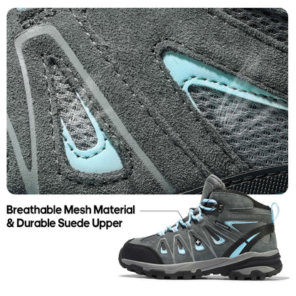 NORTIV 8 Women's Waterproof Hiking Boots Outdoor Trekking Camping Trail Hiking Boots