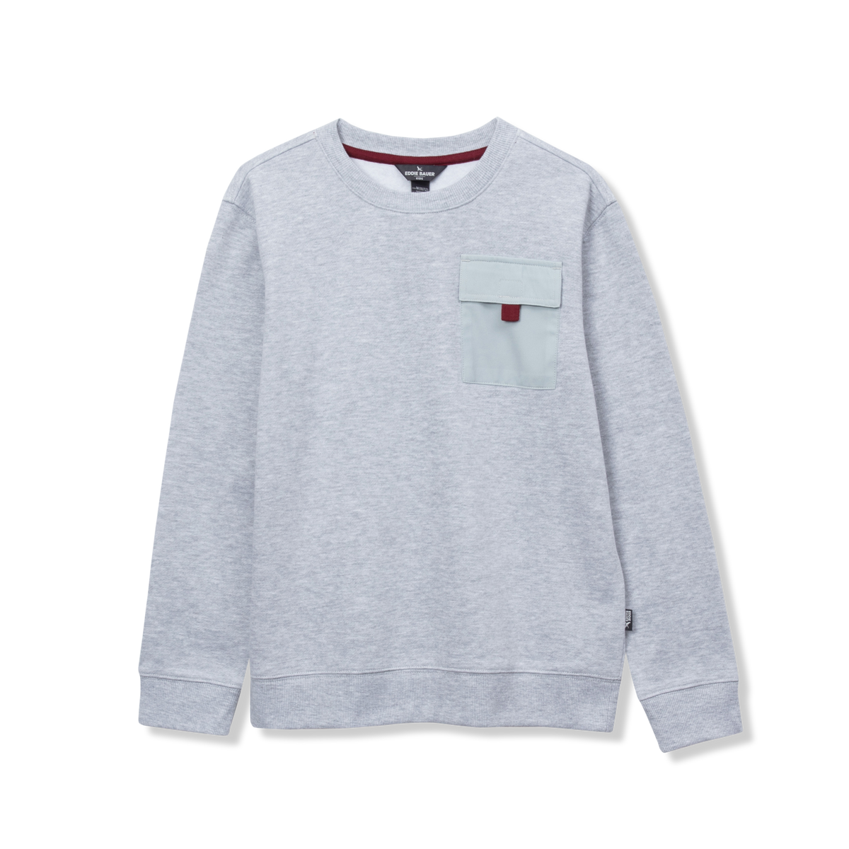 Eddie Bauer Boys Camp Fleece Pocket Crewneck alternate view 2