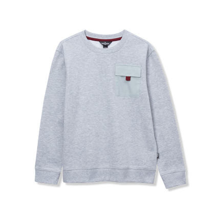 Eddie Bauer Boys Camp Fleece Pocket Crewneck alternate view 2