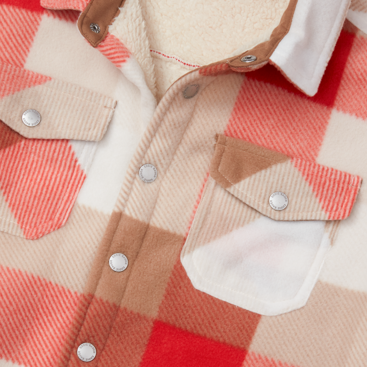 Eddie Bauer Boys Faux Shearling Shacket alternate view 2