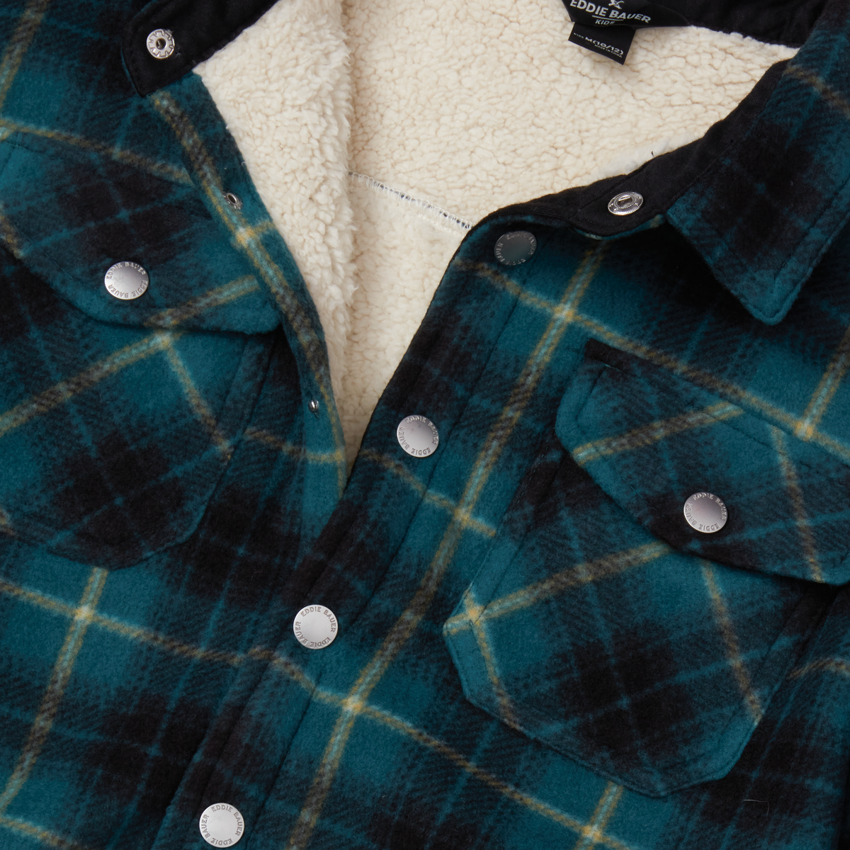 Eddie Bauer Boys Faux Shearling Shacket alternate view 5