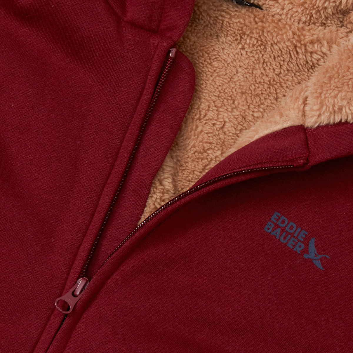 Eddie Bauer Boys Camp Fleece Faux Shearling-Lined Hoodie alternate view 2