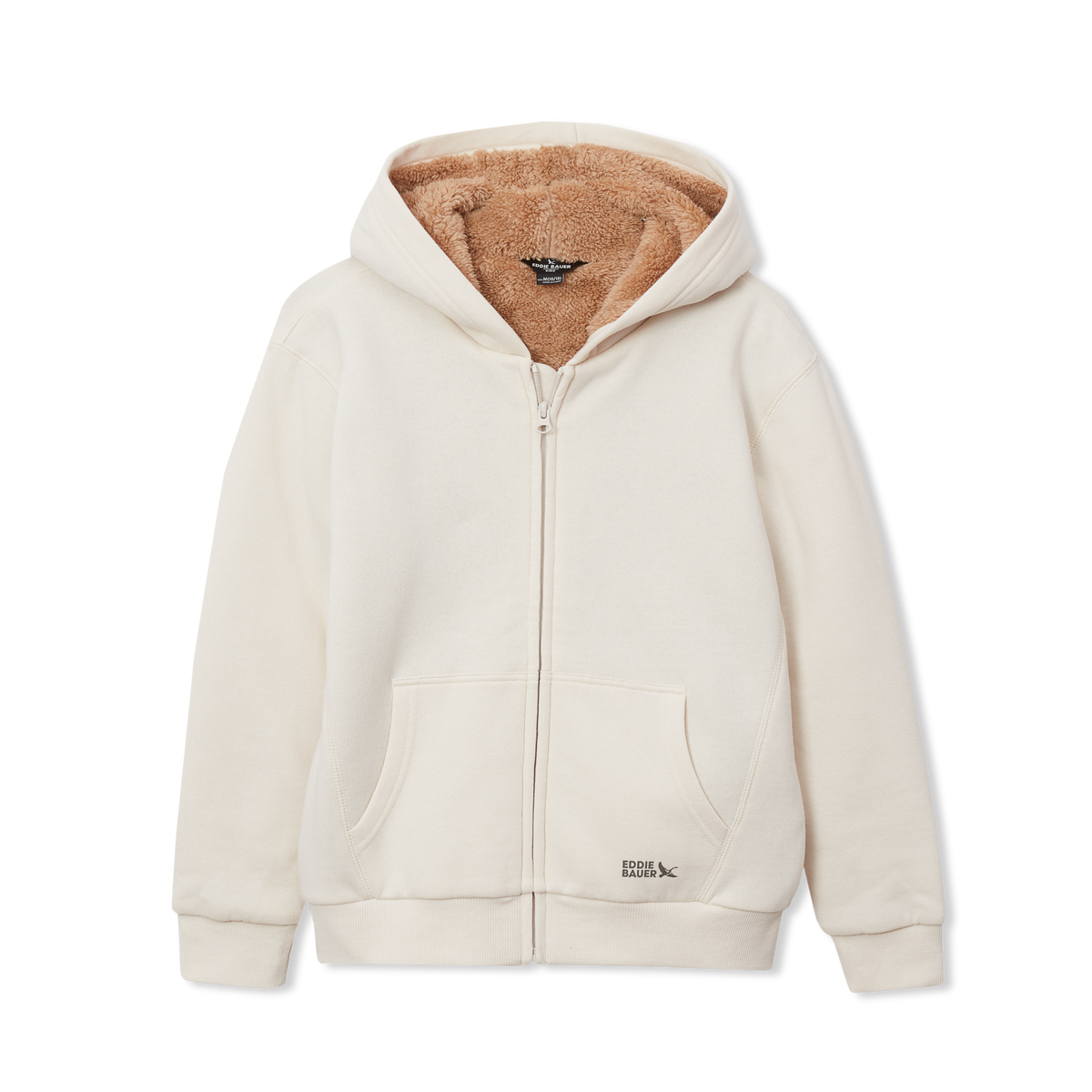 Eddie Bauer Boys Camp Fleece Faux Shearling-Lined Hoodie alternate view 3